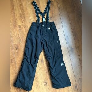 Gerry Youth Girls Black Suspender Snow Pants. Size 10/12